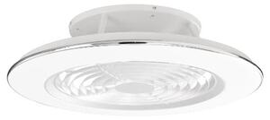 Mantra Ventilatore da Soffitto con Telecomando con Luce Lampadario Ventilatore Pale Interne Diametro 73,5 cm colore Bianco - 7490 ALISIO XL