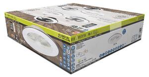 Mantra Ventilatore da Soffitto con Telecomando con Luce Lampadario Ventilatore Pale Interne Diametro 73,5 cm colore Bianco - 7490 ALISIO XL
