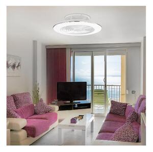 Mantra Ventilatore da Soffitto con Telecomando con Luce Lampadario Ventilatore Pale Interne Diametro 73,5 cm colore Bianco - 7490 ALISIO XL