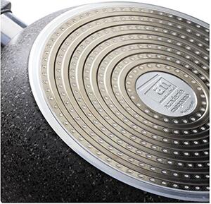 Accademia Mugnano Padella Antiaderente Induzione in Alluminio Forgiato 20 cm Rivestimento AM Mineral Stone Cuore Di Pietra