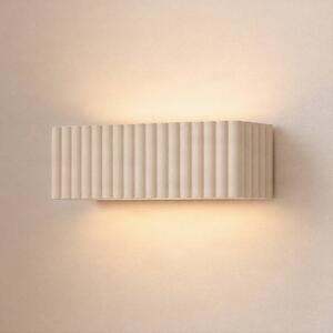 Applique da parete Rigata SOLLUX LIGHTING, dimmerabile, Crema / Ambra, Corridoio, Ceramica, Moderno, Applique