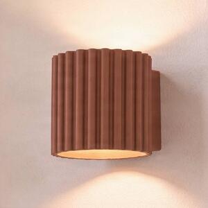 Applique da parete Aura SOLLUX LIGHTING, dimmerabile, Terracotta, Corridoio, Alluminio, Moderno, Applique