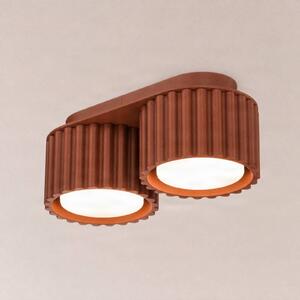 Plafoniera soffitto Aura 2 SOLLUX LIGHTING, dimmerabile, Terracotta, Corridoio, Alluminio, Moderno, Plafoniera