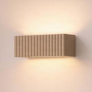 Applique da parete Rigata SOLLUX LIGHTING, dimmerabile, Marrone / Ruggine, Corridoio, Ceramica, Moderno, Applique