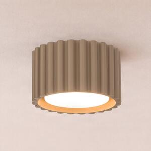 Plafoniera soffitto Aura 1 SOLLUX LIGHTING, dimmerabile, Alluminio / Grigio / Zincato, Corridoio, Alluminio, Moderno, Plafoniera