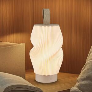 Briloner Lampada LED da tavolo ricaricabile Brilo unplugged Tubi, beige/bianco, IP44 dimmerabile, Crema / Ambra, Camera da letto, Plastica, Moderno