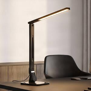 Lampada da scrivania a LED Eleni Lindby, dimmerabile, Nero, Studio / Ufficio, Plastica, Moderno, Lampada da tavolo LED