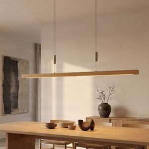 Lampada a sospensione Nora Quitani, dimmerabile, Legno chiaro, Soggiorno / Sala da pranzo, Legno, Moderno, Lampada a sospensione