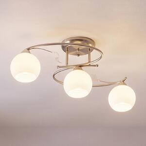 Plafoniera soffitto Svean Lindby, dimmerabile, Alluminio / Grigio / Zincato, Soggiorno / Sala da pranzo, Vetro, Moderno, Plafoniera