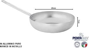 Pentalux Padella in Alluminio Saltapasta 26 cm Manico in Metallo