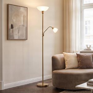 Lampada da terra con luce lettura Jost Lindby, Ottone / Oro, Soggiorno / Sala da pranzo, Metallo, Lampada da terra