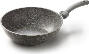 Accademia Mugnano Padella in Alluminio Forgiato Saltapasta 28 cm Cuore di Pietra