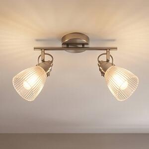 Lampada da parete Kara Lindby, dimmerabile, Alluminio / Grigio / Zincato, Bagno, Vetro, Moderno, Applique
