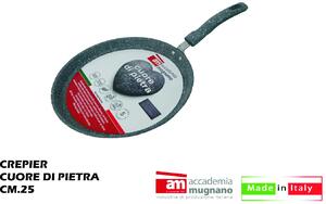 Accademia Mugnano Padella per Crepes Antiaderente 25 cm in Alluminio - Cuore di Pietra