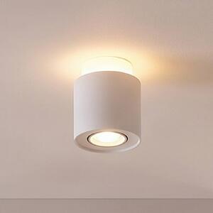 Arcchio plafoniera Walisa, Ø 10 cm, bianco, metallo, GU10 Walisa Arcchio, dimmerabile, Bianco / Opale, Soggiorno / Sala da pranzo, Alluminio, Moderno, Faretto