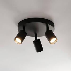 Arcchio Faretto Brinja, nero, rotondo, Ø 6 cm, a 3 luci, GU10 Brinja Arcchio, dimmerabile, Nero, Corridoio, Alluminio, Moderno, Faretto