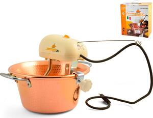 Lar Paiolo per Polenta con miscelatore automatico Pentola in Rame 26 cm - 1054 Polentamatic