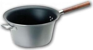 Lar Paiolo per Polenta Antiaderente in Alluminio 26 cm Manico in Legno 22 cm