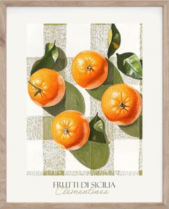Dipinto stampato con cornice inclusa 40x50 cm Mandarines – Styler