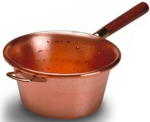 Lar Paiolo per Polenta in Rame 26 cm Capacit 4.5 Litri con Manico in Legno