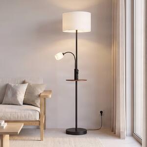 Lampada da terra Aovan Lindby, Nero, Soggiorno / Sala da pranzo, Metallo, Moderno, Lampada da terra