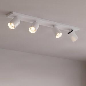 Arcchio faretto Brinja, bianco, angolare, Ø 7 cm, 4 luci, GU10 Brinja Arcchio, dimmerabile, Bianco / Opale, Soggiorno / Sala da pranzo, Alluminio, Moderno, Faretto