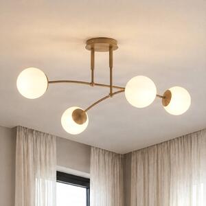 Plafoniera soffitto Pregos EMIBIG LIGHTING, dimmerabile, Crema / Ambra, Soggiorno / Sala da pranzo, Metallo, Moderno, Plafoniera