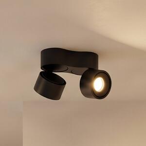 Arcchio Faretto da soffitto LED Rotari, 1240 lm, a 2 luci, nero Rotari Arcchio, dimmerabile, Nero, Soggiorno / Sala da pranzo, Alluminio, Moderno