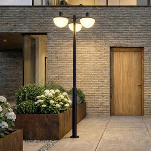 Lampada LED da esterno Lucande Toras, nera, a 3 luci, CCT dimmerabile Toras Lucande,, Nero, Alluminio, Moderno