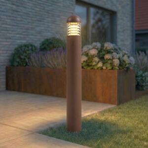 Lampioncino da giardino Skagena Lucande, Marrone / Ruggine, Alluminio, Moderno, Lampada LED da esterni