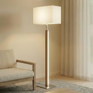 Lampada da terra Lisene Quitani, dimmerabile, Legno scuro, Soggiorno / Sala da pranzo, Metallo, Design, Lampada da terra