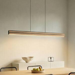 Lampada a sospensione Lisene Quitani, dimmerabile, Legno chiaro, Soggiorno / Sala da pranzo, Alluminio, Design, Lampada a sospensione