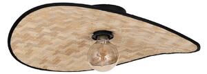EGLO Plafoniera soffitto Marywell, dimmerabile, Legno chiaro, Soggiorno / Sala da pranzo, bambù, Plafoniera