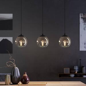 EGLO Lampada a sospensione Ariscani, dimmerabile, Nero, Soggiorno / Sala da pranzo, Vetro, Moderno, Lampada a sospensione
