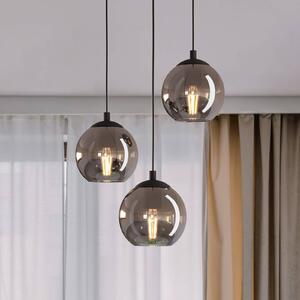 EGLO Lampada a sospensione Ariscani, dimmerabile, Nero, Soggiorno / Sala da pranzo, Vetro, Moderno, Lampada a sospensione