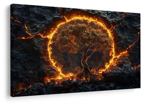 Quadro su tela – Albero della vita in fiamme