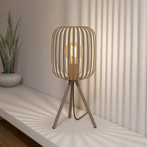 EGLO Lampada da tavolo Romazzina, Crema / Ambra, Soggiorno / Sala da pranzo, Metallo, Moderno, Lampada da tavolo