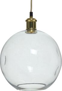 Lampada a sospensione Padiro, 26 x 26 x 32 cm - trasparente - vetro - forma sferica - attacco E27