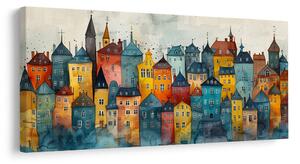 Quadro su tela – Magia colorata della città