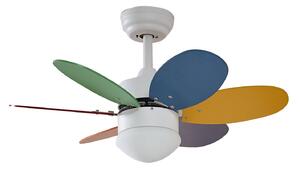 Ventilatore da soffitto Litur con luce, silenzioso, Ø 77 cm, E27 - Lindby Lindby, Litur, Multicolore, Soggiorno, Legno, Moderno