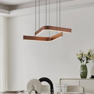 EGLO Lampada LED a sospensione Smart Folcino-Z, color bronzo, 64 cm, CCT dimmerabile, Bronzo / Ottone antico, Soggiorno / Sala da pranzo, Metallo, Moderno, Lampada a sospensione