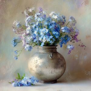 Dipinto stampato dipinto su tela 32x32 cm Forget-me-not – Styler