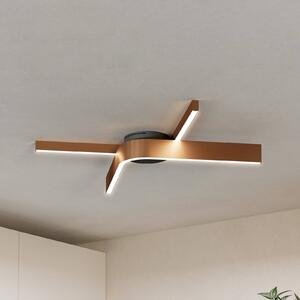 EGLO Plafoniera LED intelligente Folcino-Z, color bronzo, 64 cm, CCT dimmerabile, Bronzo / Ottone antico, Soggiorno / Sala da pranzo, Metallo, Moderno, Plafoniera