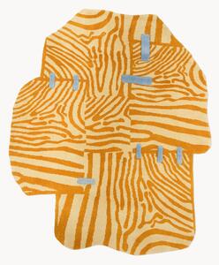 Tappeto in lana annodato a mano con effetto alto-basso Patch