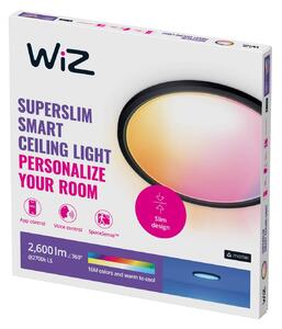 WiZ SuperSlim Plafoniera LED RGBW Ø42cm nera