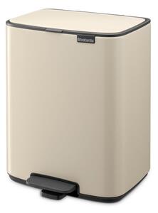 Cestino per la spazzatura beige in acciaio con pedale 12 l Bo – Brabantia
