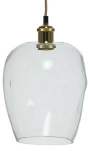 Lampada a sospensione Padiro, 22 x 22 x 34 cm - trasparente - vetro - vetro arrotondato con parte inferiore aperta - attacco E27