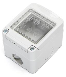 Cassetta esterna impermeabile 2 moduli custodia IP55 per pulsanti compatibile anche con Vimar Plana
