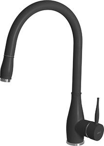 ELLECI Rubinetto Cucina Miscelatore con Doccetta Estraibile Monocomando colore Nero G40 - MGKNEV40 Neva