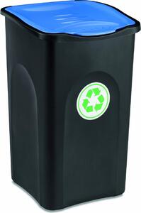STEFANPLAST Pattumiera Ecogreen 37x37x56 50L colore Nero/Blu - 70652